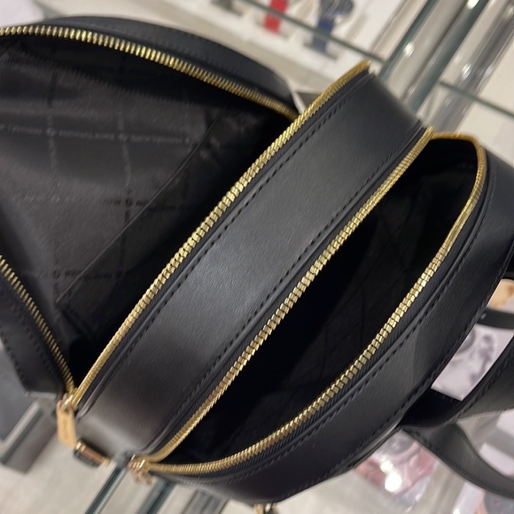 MICHAEL KORS Jaycee Medium zip pocket Pebbled Leather Backpack BLACK color - Picture 6 of 16